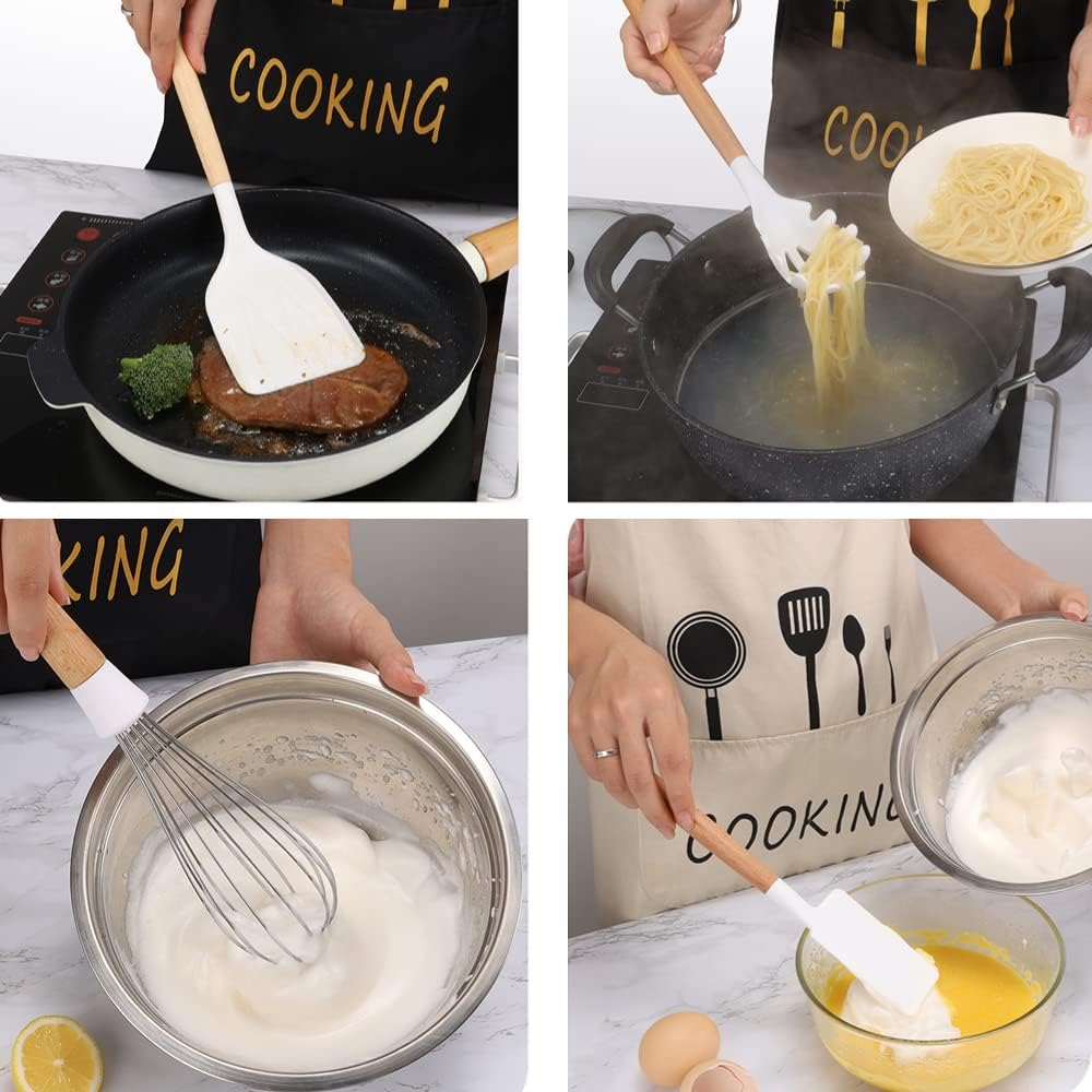 Marbled Silicone Kitchenware Set, 11 Pieces