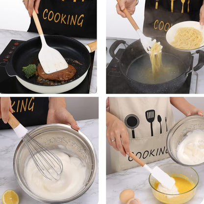 Marbled Silicone Kitchenware Set, 11 Pieces